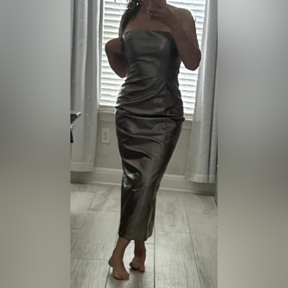 7 For All Mankind Metallic Strapless Dress | Size S | NWT